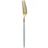 Matte Gold and White Appetizer Fork