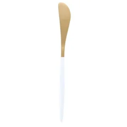 Matte Gold and White Cheese Spreader