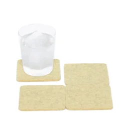 Merino Wool Felt Coaster Sets, Square - Assorted Colors