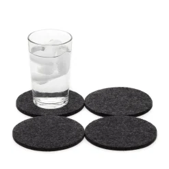 Merino Wool Felt Coaster Sets, Round - Assorted Colors