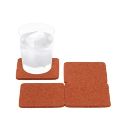 Merino Wool Felt Coaster Sets, Square - Assorted Colors