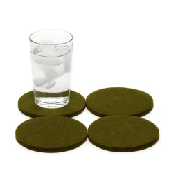 Merino Wool Felt Coaster Sets, Round - Assorted Colors