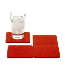 Merino Wool Felt Coaster Sets, Square - Assorted Colors