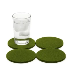 Merino Wool Felt Coaster Sets, Round - Assorted Colors
