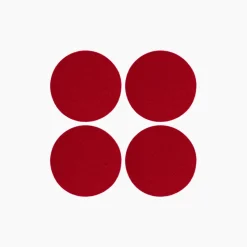 Merino Wool Felt Coaster Sets, Round - Assorted Colors