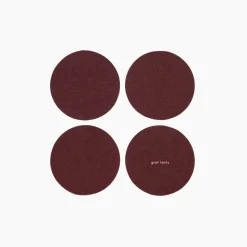 Merino Wool Felt Coaster Sets, Round - Assorted Colors