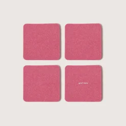Merino Wool Felt Coaster Sets, Square - Assorted Colors