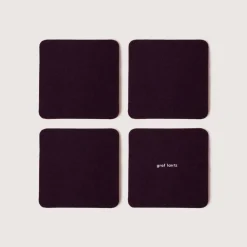 Merino Wool Felt Coaster Sets, Square - Assorted Colors