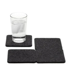Merino Wool Felt Coaster Sets, Square - Assorted Colors