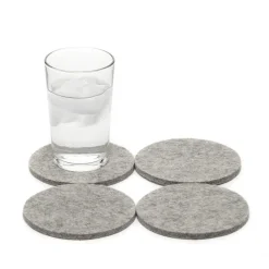 Merino Wool Felt Coaster Sets, Round - Assorted Colors