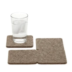 Merino Wool Felt Coaster Sets, Square - Assorted Colors