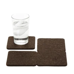 Merino Wool Felt Coaster Sets, Square - Assorted Colors