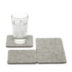 Merino Wool Felt Coaster Sets, Square - Assorted Colors
