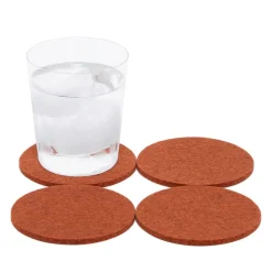 Merino Wool Felt Coaster Sets, Round - Assorted Colors