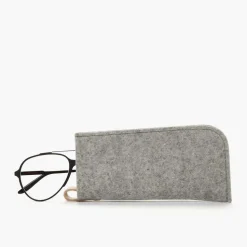 Merino Wool Felt Eyeglass Sleeve, Granite