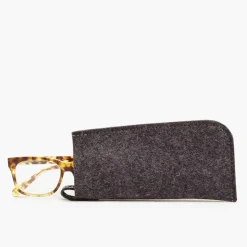 Merino Wool Felt Eyeglass Sleeve, Charcoal