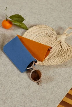 Merino Wool Felt Eyeglass Sleeve, Orange