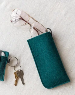 Merino Wool Felt Eyeglass Sleeve, Kombu