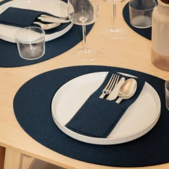 Merino Wool Felt Placemats, Oval - Assorted Colors