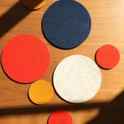 Merino Wool Felt Trivets, Round - Assorted Colors