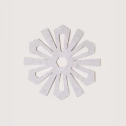 Merino Wool Snowflake Trivet, Fog