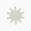Merino Wool Starburst Trivet, Heather White