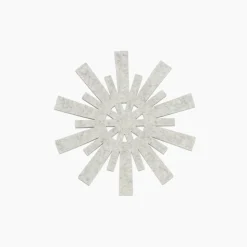 Merino Wool Starburst Trivet, Heather White