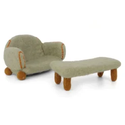 Miniature Felt Sofa and Coffee Table Set