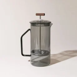 850 mL Glass French Press, Grey