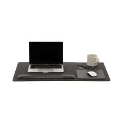 Mosen Large Merino Wool Felt Desk Pad, Charcoal
