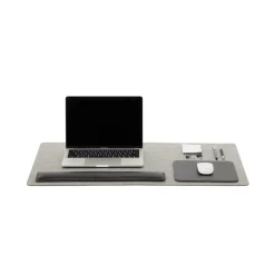 Mosen Large Merino Wool Felt Desk Pad, Granite