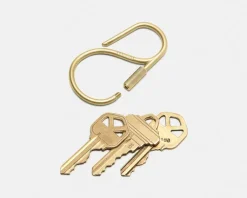 Offset Key Ring, Brass