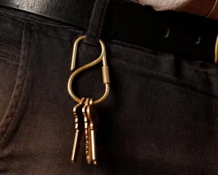 Offset Key Ring, Brass