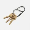 Offset Key Ring, Carbon Black