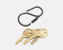 Offset Key Ring, Carbon Black