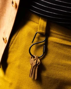 Offset Key Ring, Carbon Black