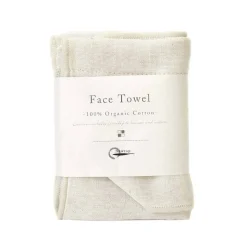 Organic Cotton Face Towel, Ivory