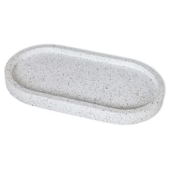 Oval Tray, White Granite Terrazo