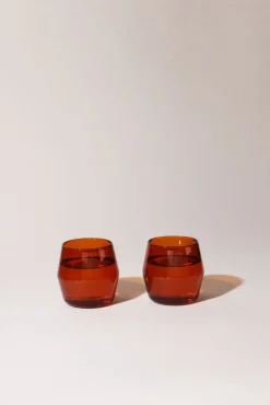 6 oz Century Tumblers, Set of 2 - Amber