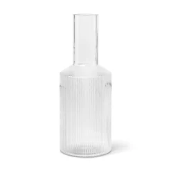 Ripple Glass Carafe, Clear
