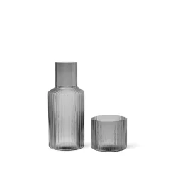 Ripple Small Carafe Set, Smoked Grey