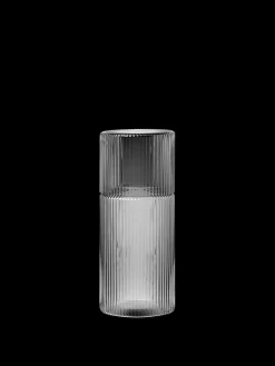 Ripple Small Carafe Set, Smoked Grey