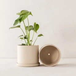 Sand Stoneware Planter 6" - AS-IS