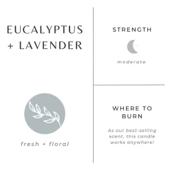 Slow North 'Eucalyptus + Lavender' Scented Candle, Three Sizes