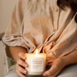 Slow North 'Eucalyptus + Lavender' Scented Candle, Three Sizes