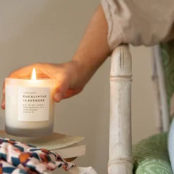 Slow North 'Eucalyptus + Lavender' Scented Candle, Three Sizes