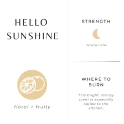 Slow North 'Hello Sunshine' Scented Candle, Three Sizes
