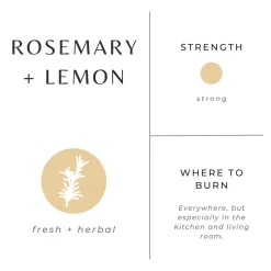 Slow North 'Rosemary + Lemon' Scented Candle, Three Sizes