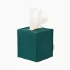 Small Merino Wool Felt Tissue Box Cover, Kombu