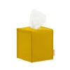 Small Merino Wool Felt Tissue Box Cover, Dijon